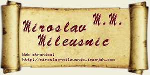 Miroslav Mileusnić vizit kartica